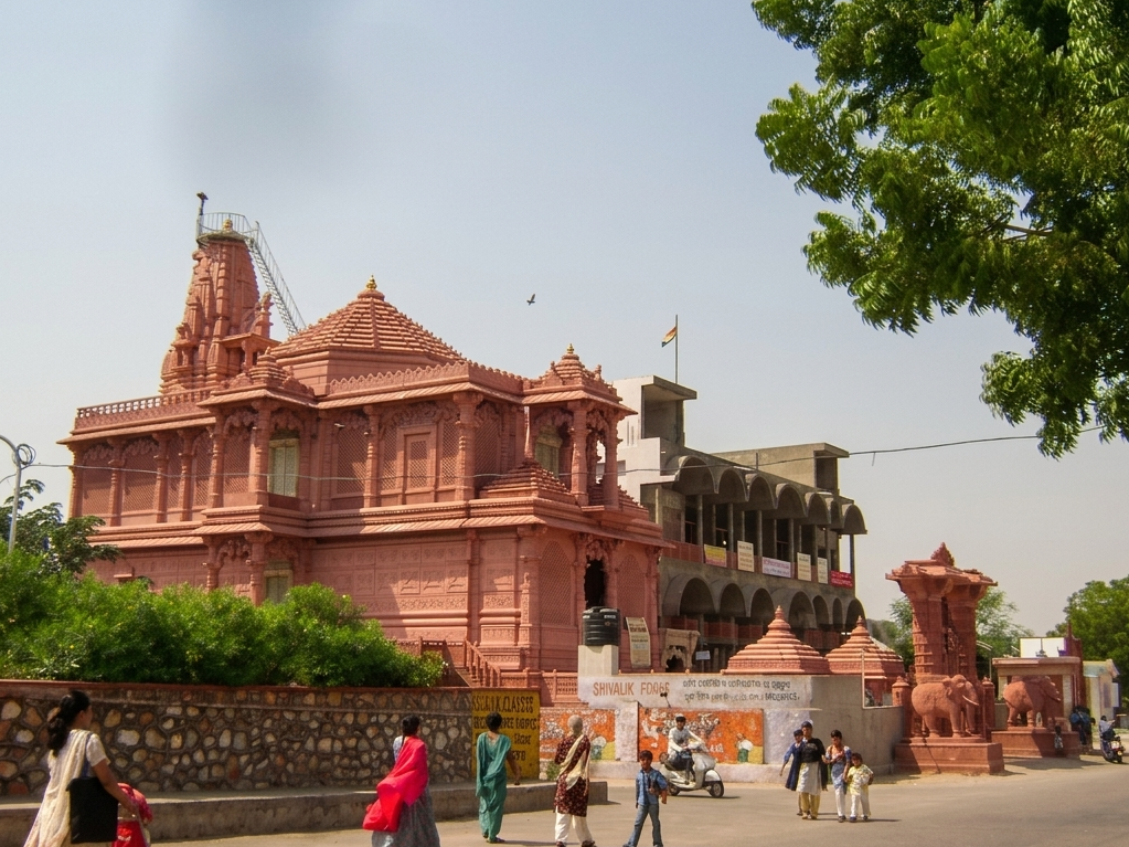 Shree Jain Shwetambar Mandir Jawahar Nagar Jaipur Red Sandstone Temple Construction