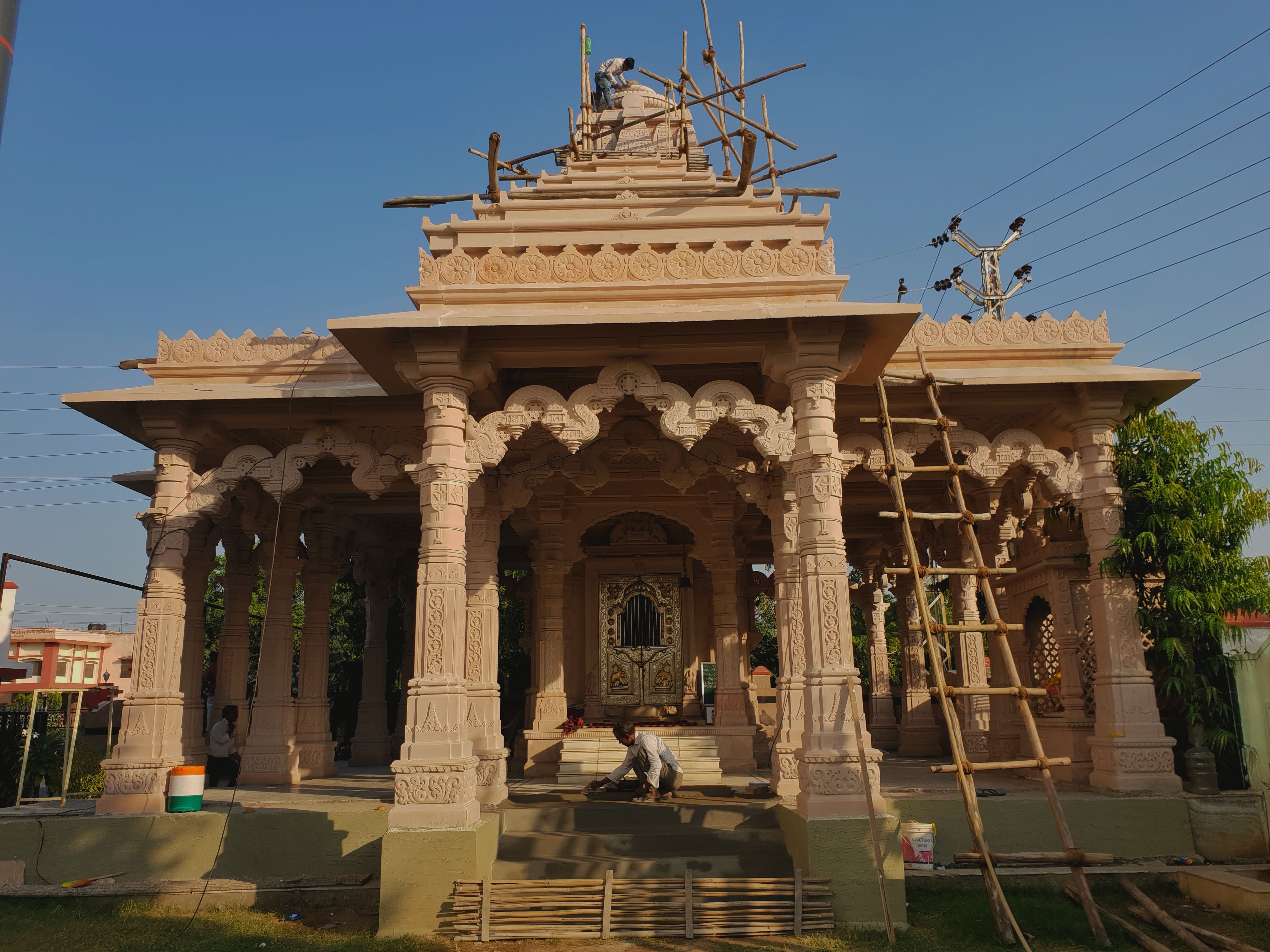 Shree Laxmi Mandir Agarwal Sewa Samiti Bhilwara Rajasthan Pink Sandstone Temple