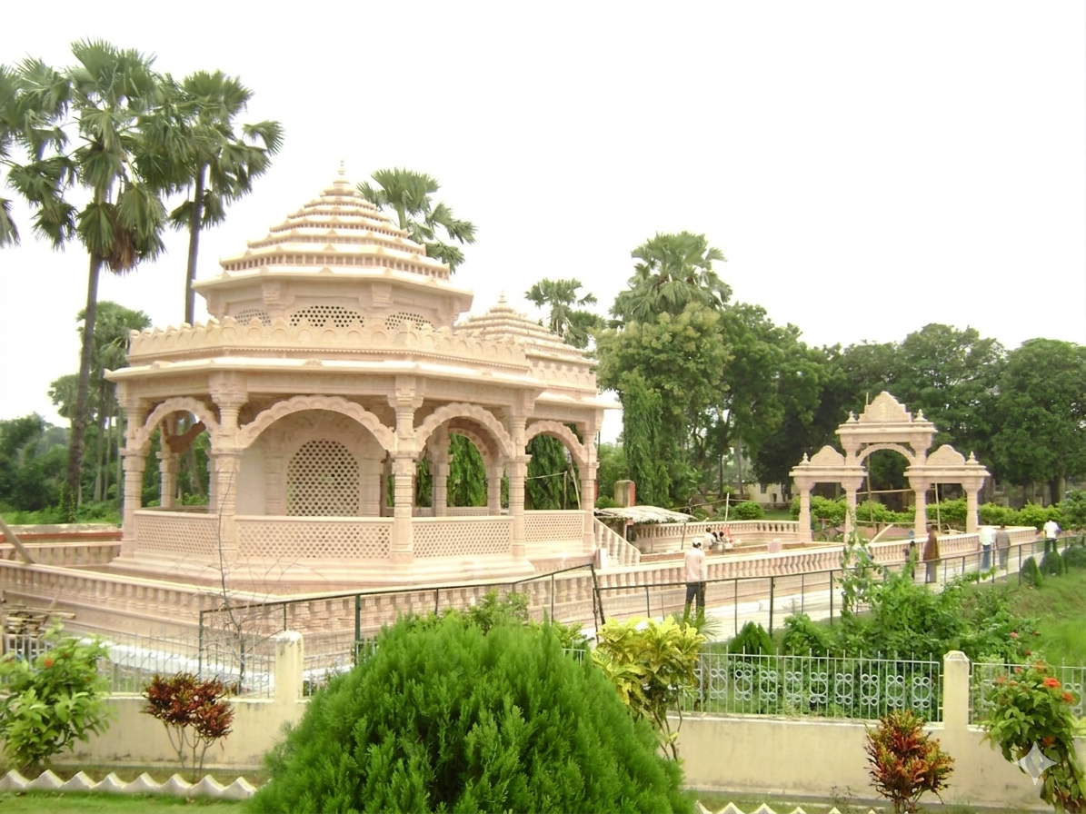 Shree Samadhi Mandir Cuppa Ghat Bhagalpur Bihar Pink Sandstone Temple Construction